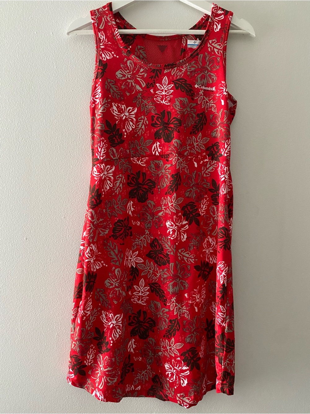 Columbia Women’s Red Floral Sleeveless Dress Petite S